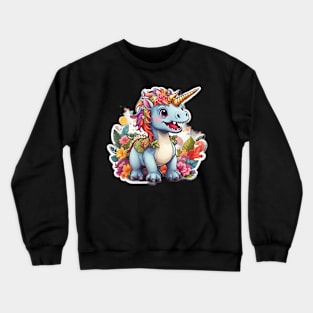 Unicorn Dinosaur, T-Rex Funny Unicorns Party Rainbow Squad Gifts for Kids Boys Girls Crewneck Sweatshirt